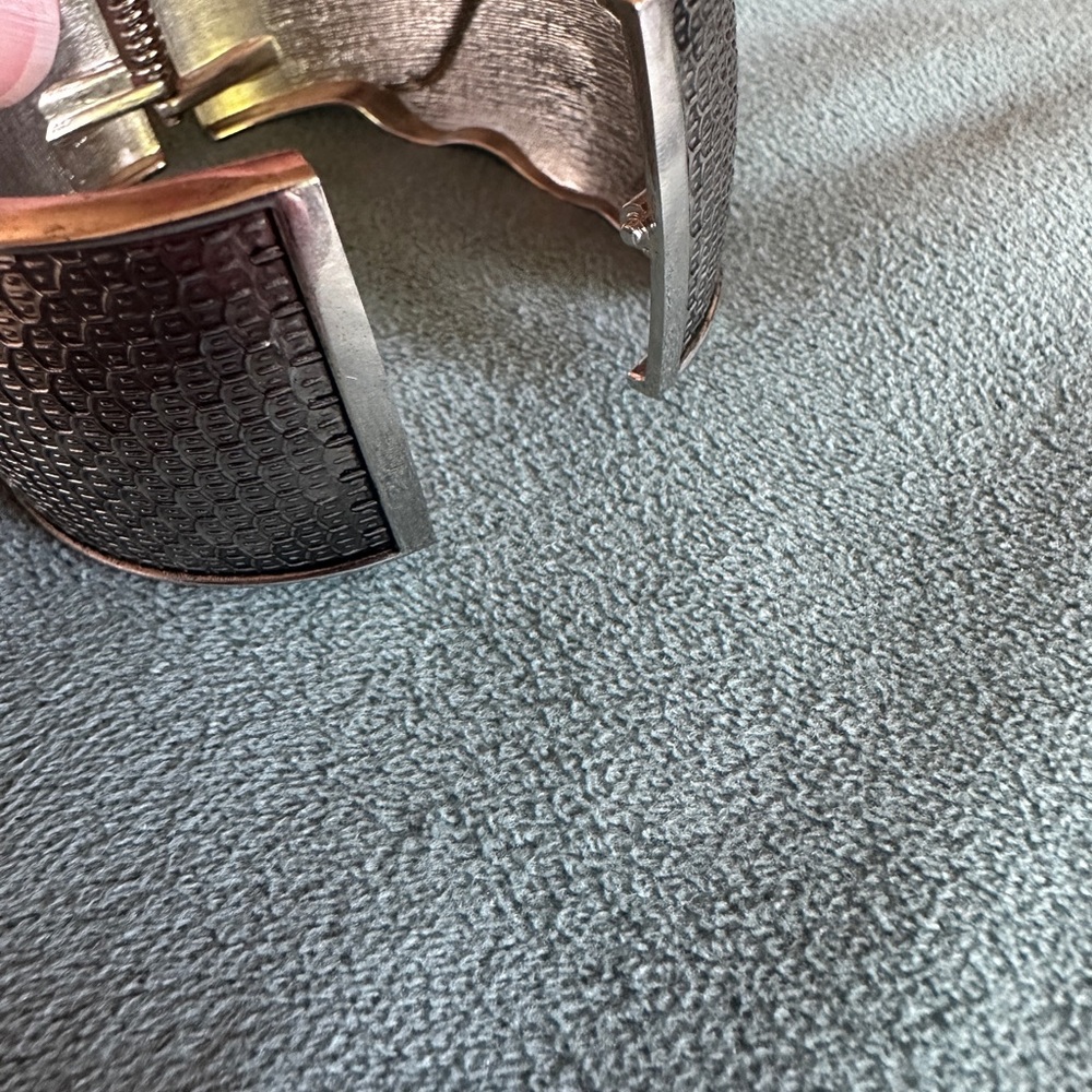 Silver Chunky Cuff Bracelet Owl Park Lane - Picture 4 of 8